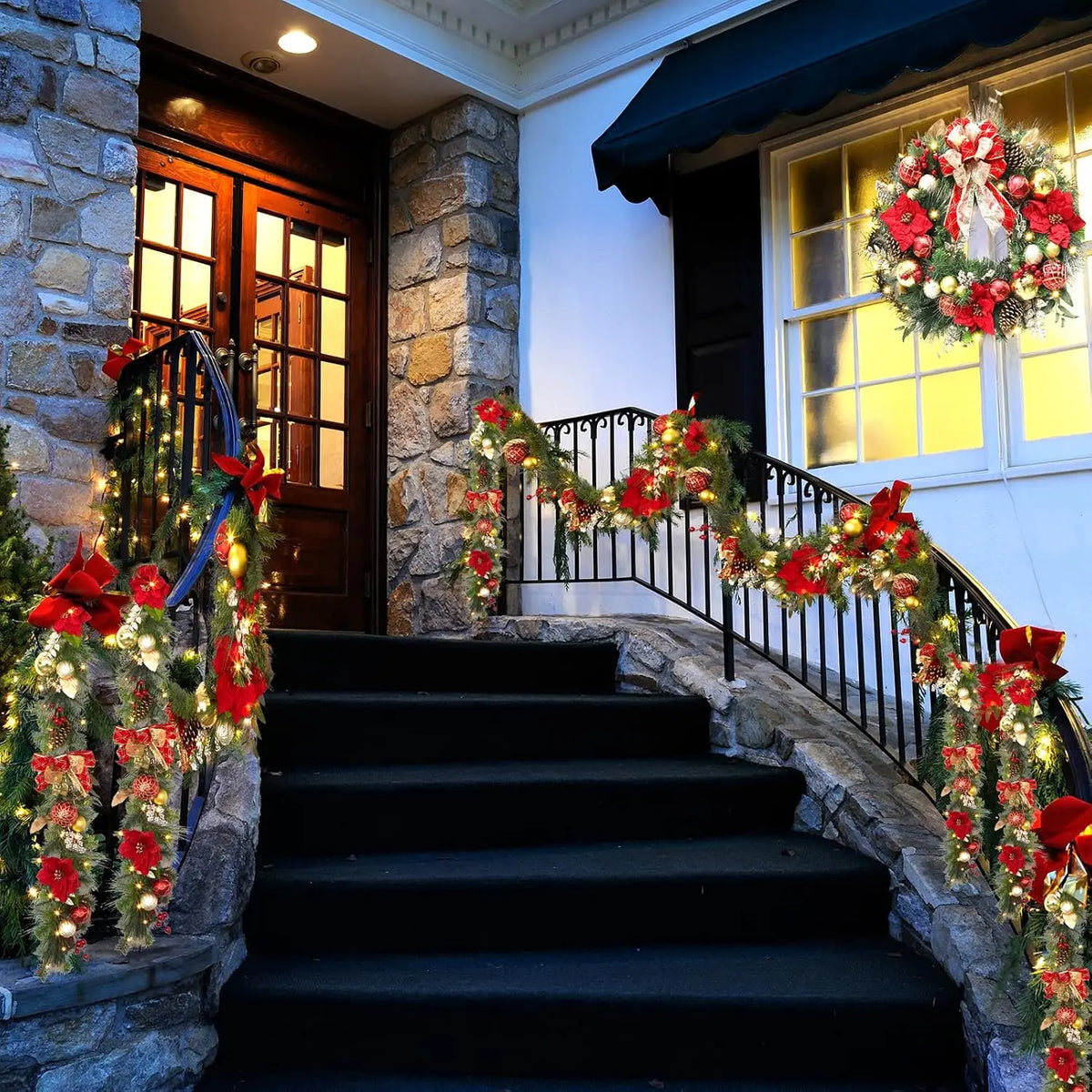 Garvee Artificial Christmas Garland for Mantel Staircase Holiday Home Decor