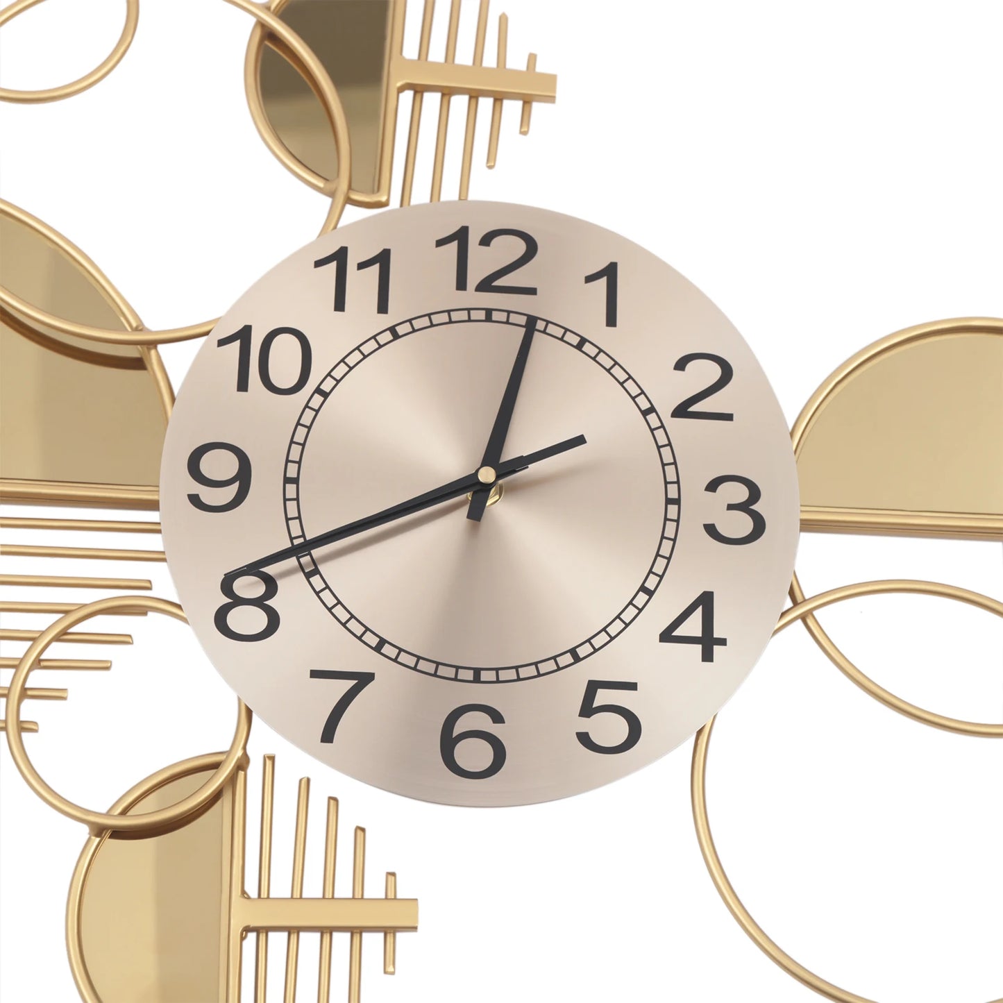 Creative Modern Metal Wall Clock Silent Battery Operated