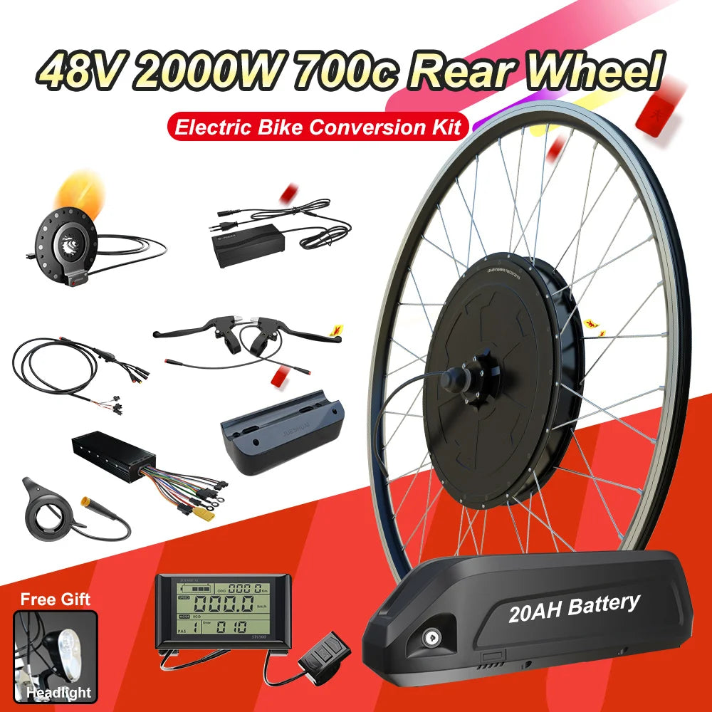 SMATEIGHT 48V 2000W Ebike Conversion Kit With 20Ah Battery
