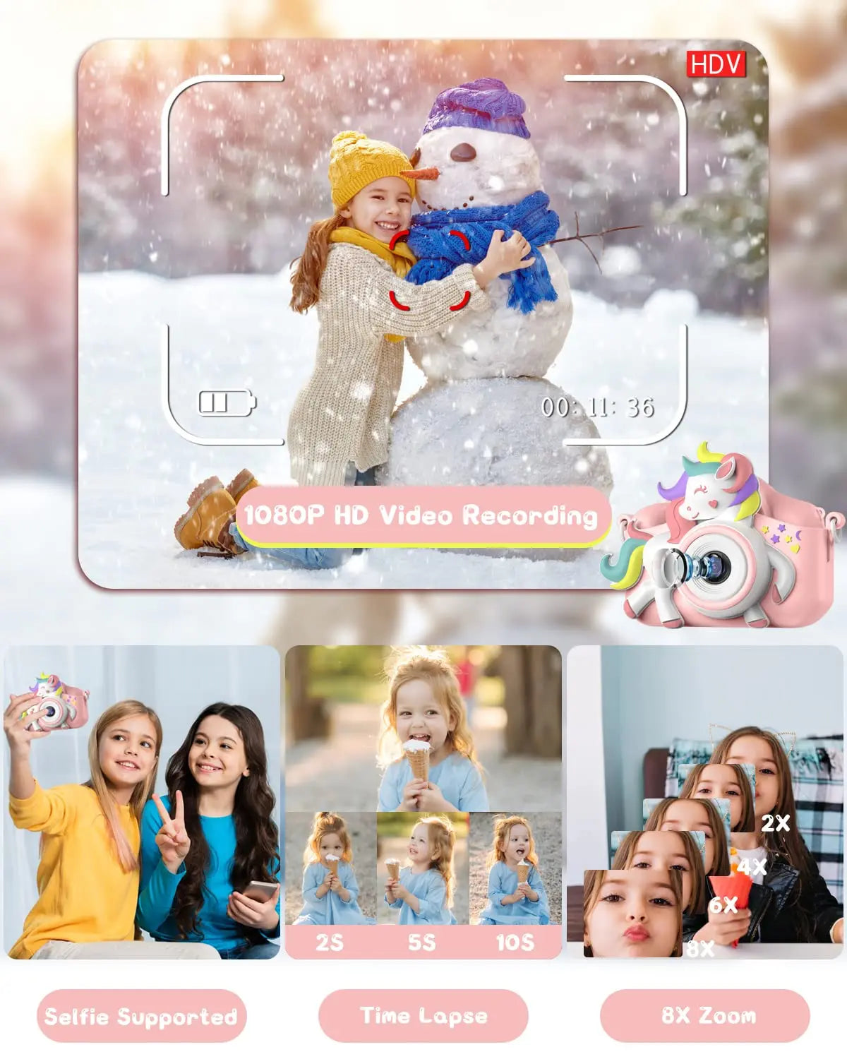 Diamookycn Kids Mini Camera 20MP 1080P HD Digital Cam