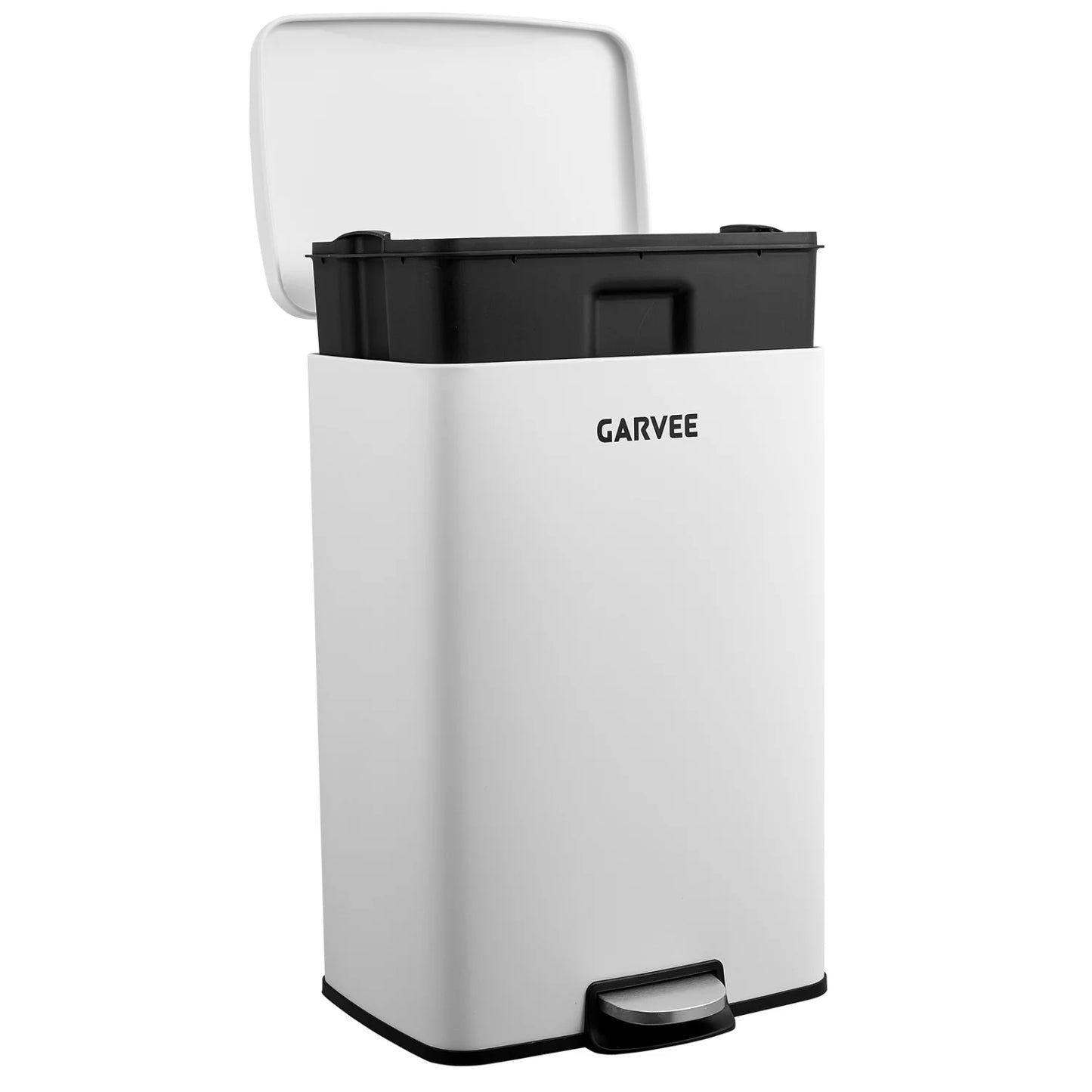 HiMISS Stainless Steel Step On Trash Can With Soft Close