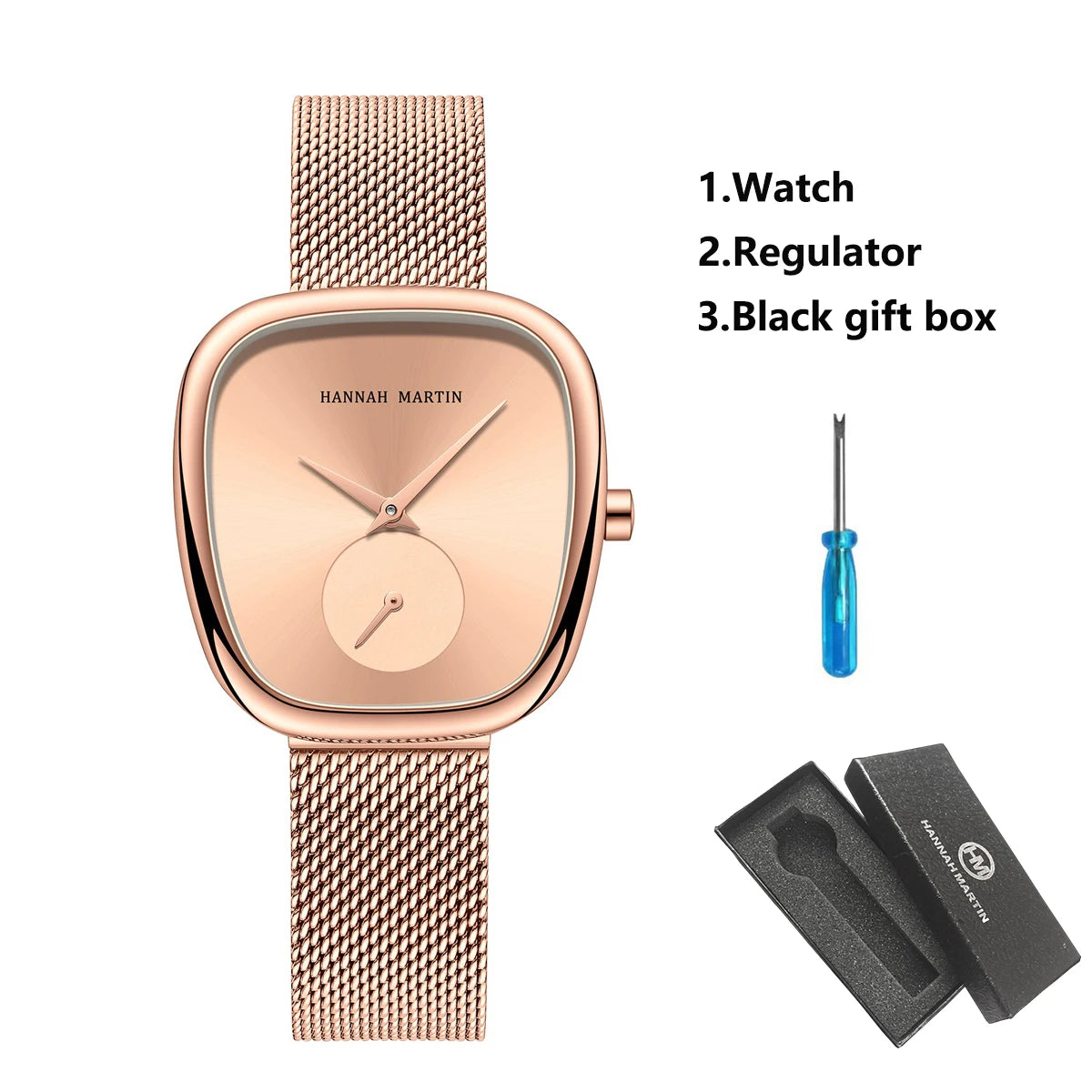 36mm New Women Watches US Local Shipping Rose Gold Black Simple Japan Quartz Ladies Stainless Steel Ultra Thin Waterproof Watch