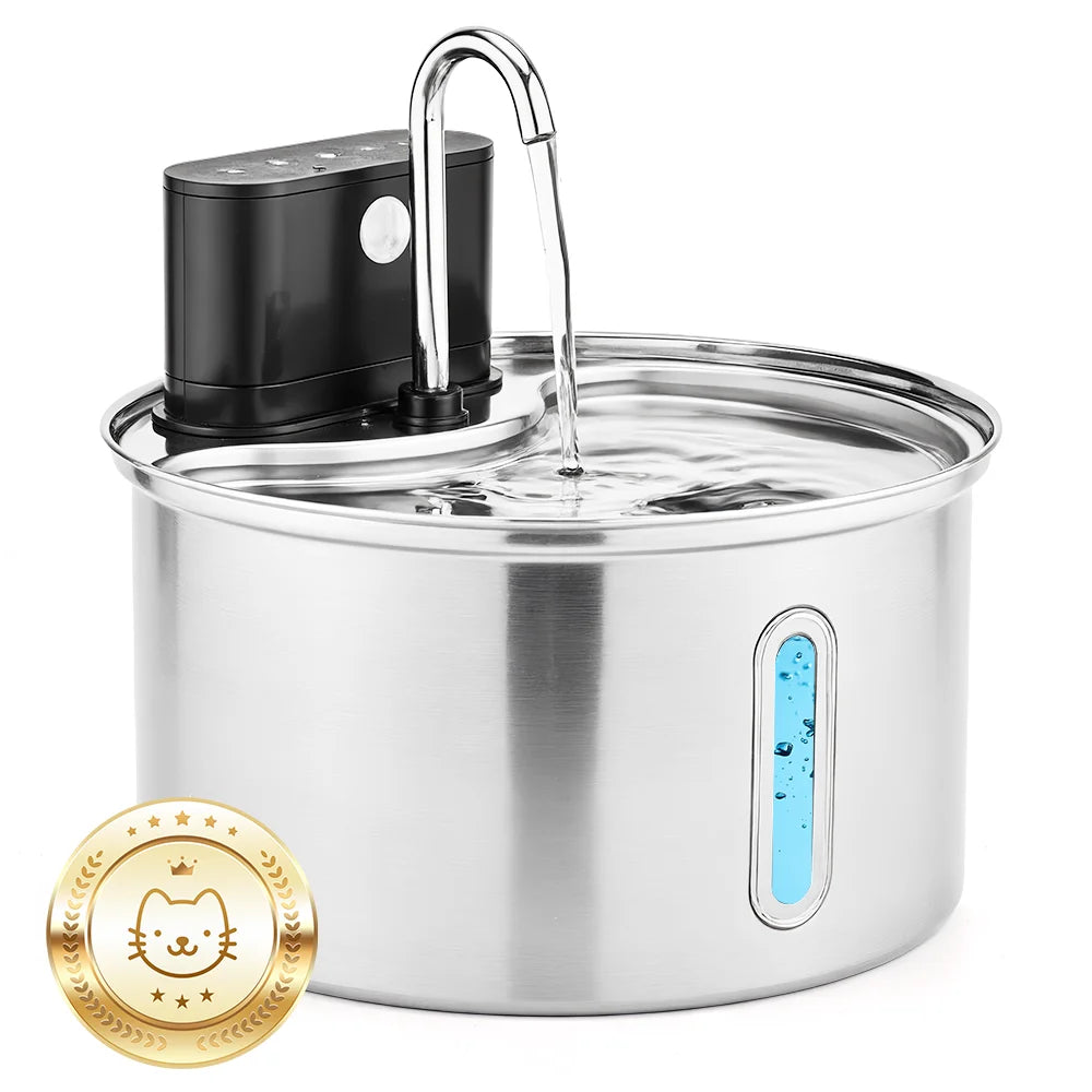 Cityflee Stainless Steel Cat Water Fountain Smart Wireless Automatic Dispenser