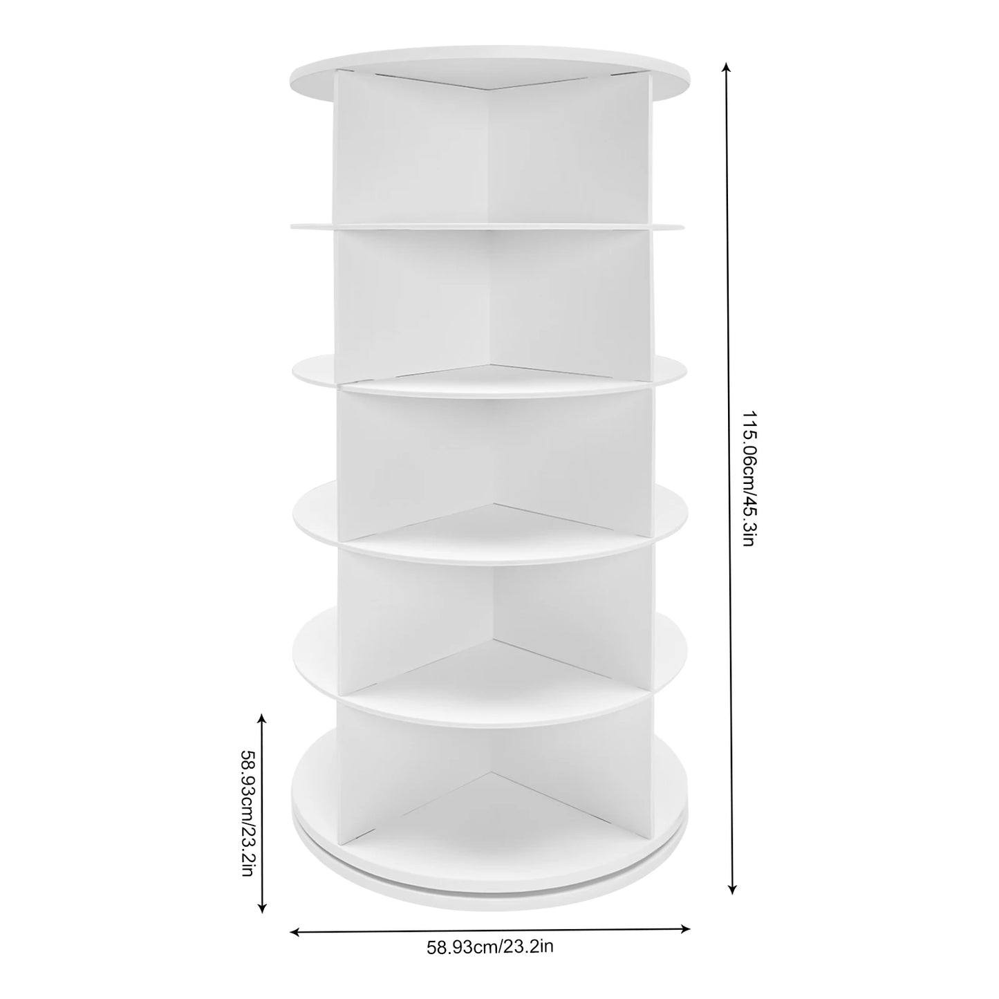 5 Tier 360 Rotating Shoe Rack Organizer Holds 20 Pairs