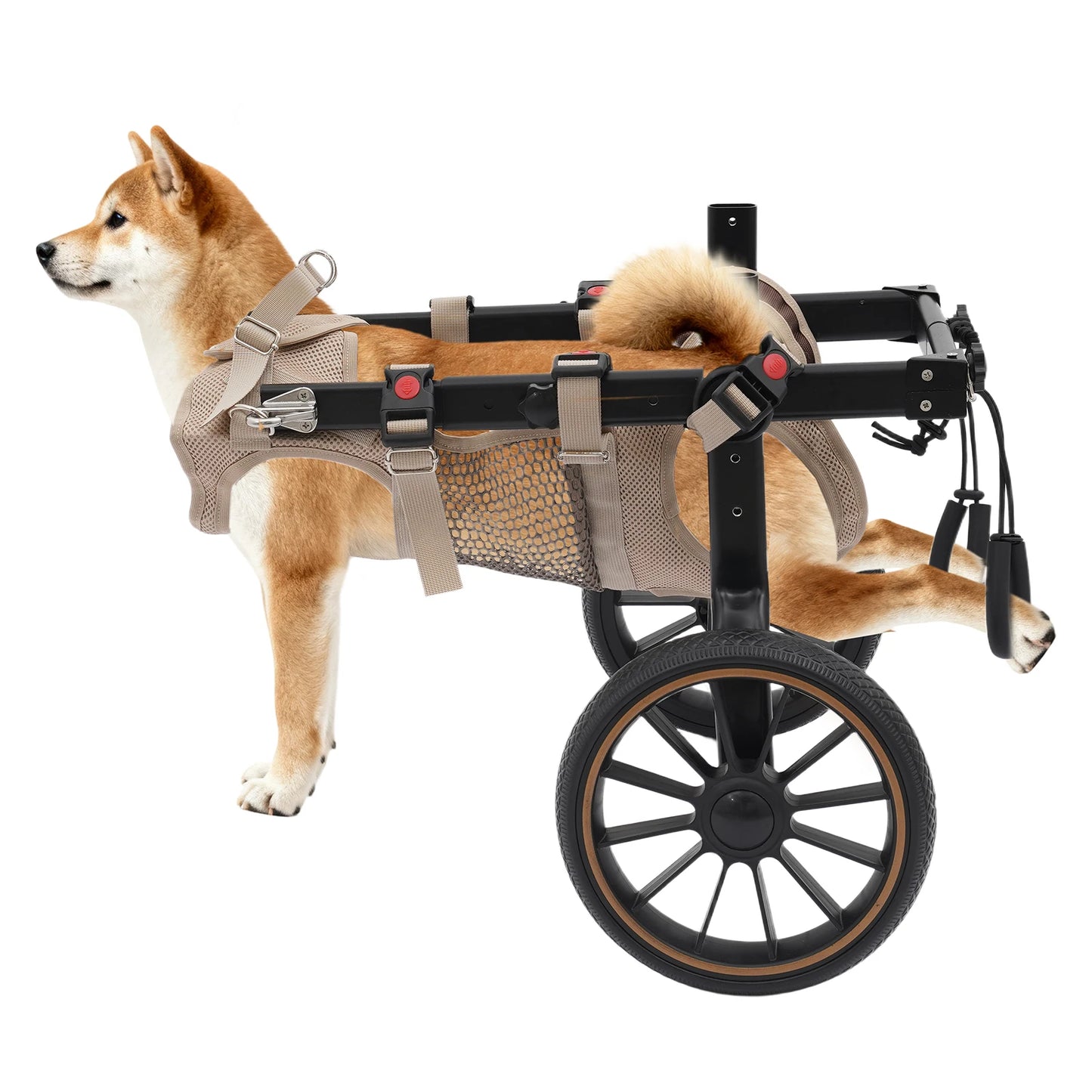 Bymaocar Adjustable Aluminum Dog Wheelchair For Hind Leg Support 65kg