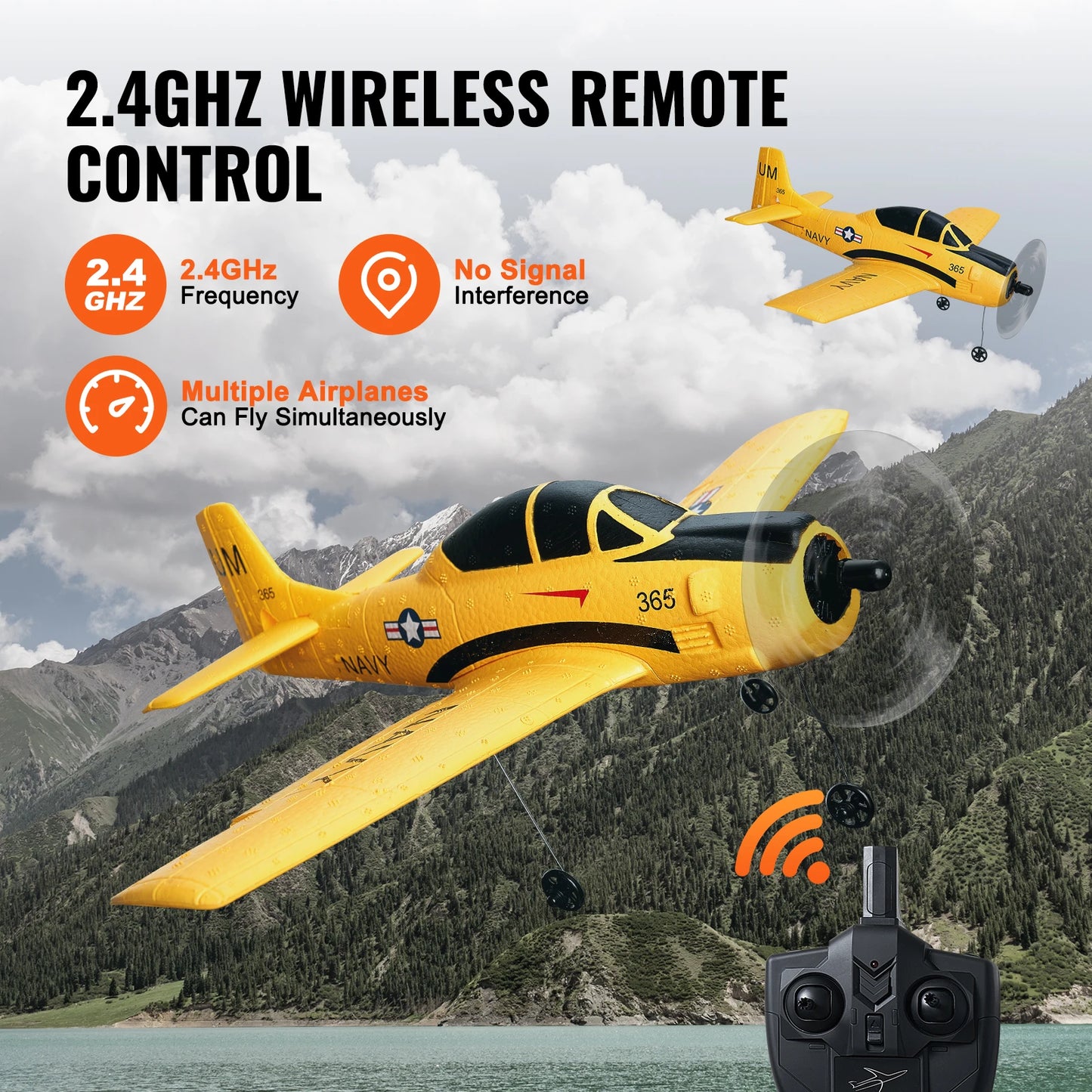 RC Plane 2.4G 4CH Remote Control Airplane With Gyro Stabilizer