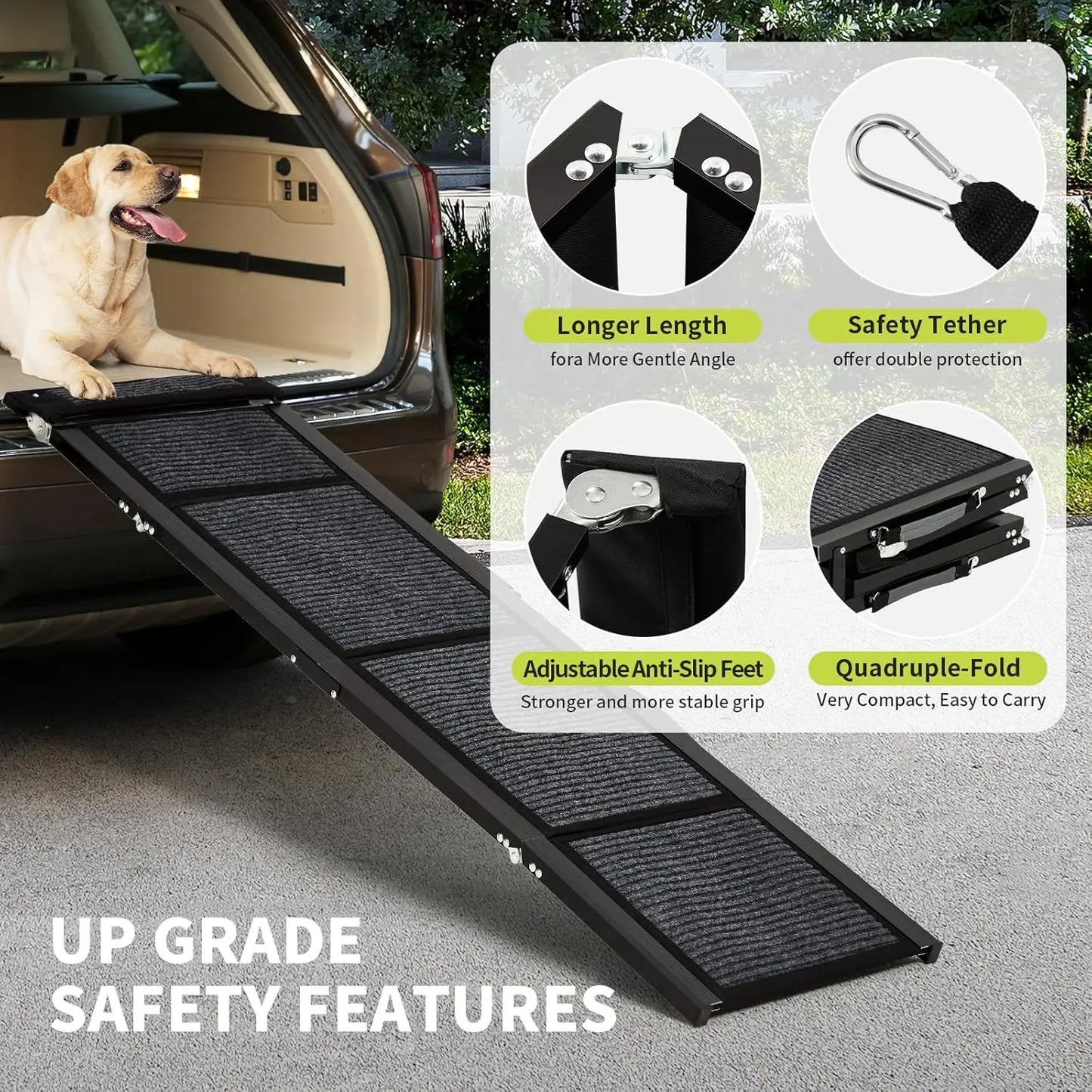 TWISTER.CK Quad Fold Dog Ramp for SUVs and Trucks