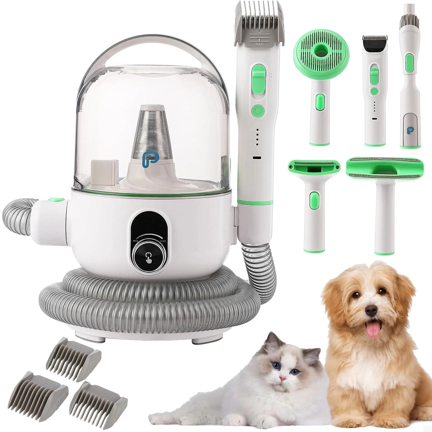 HiMISS Pet Grooming Kit With Vacuum Suction And Tools