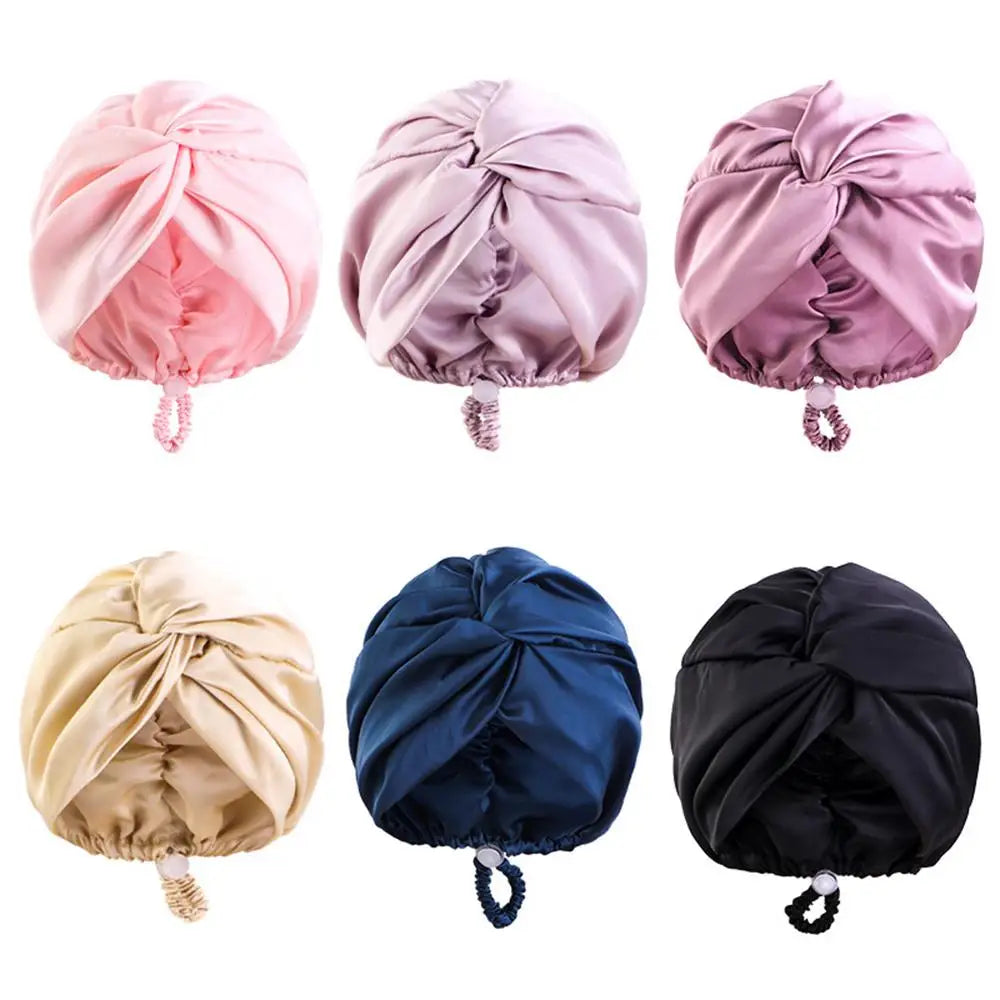 Silk Turban Bonnet For Women Satin Sleep Headwrap Hair