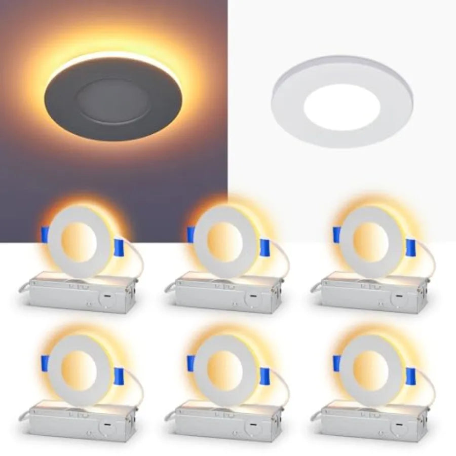 Canless LED Recessed Downlights with Night Light and Selectable CCT