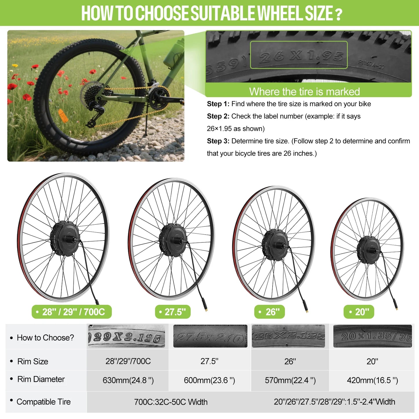 VBrake Wheel Hub Motor 48V 750W Rear Drive EBike Engine