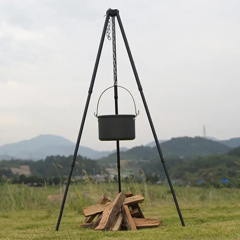 Camping Tripod Grill Heavy Duty Aluminum Alloy With Chain