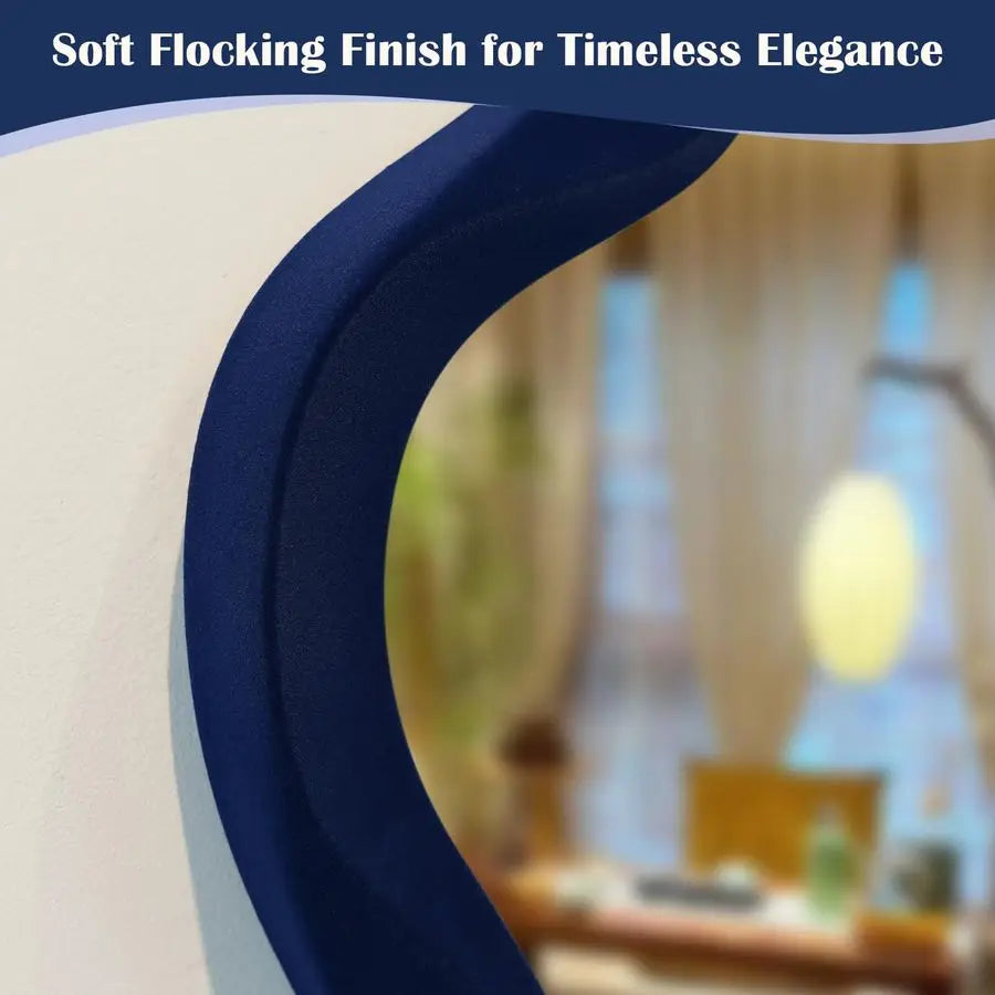 Cloud Wall Mirror With Soft Flocking Finish Bedroom Decor
