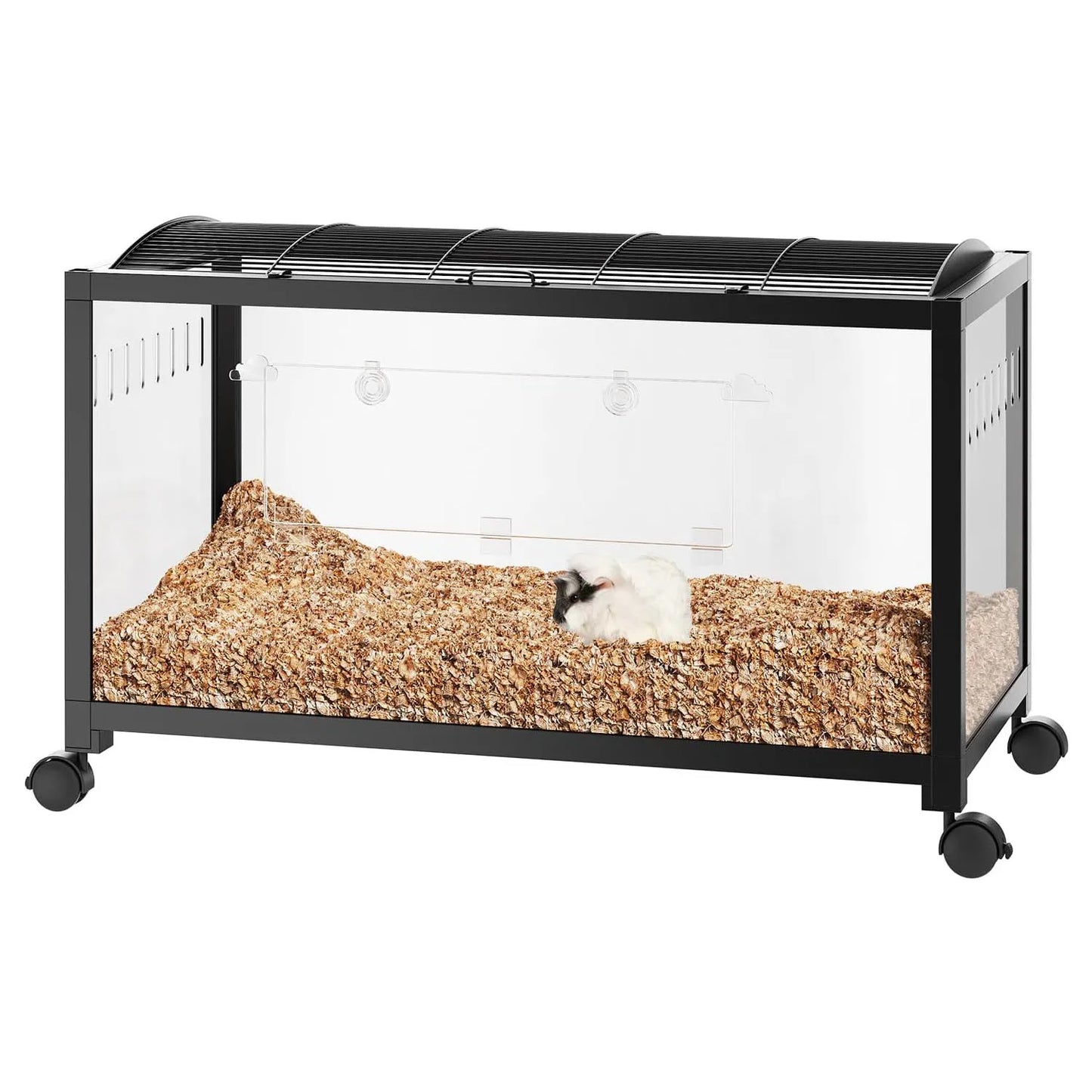 HiMISS Chew Proof Metal Hamster Cage Stackable With Acrylic Panels