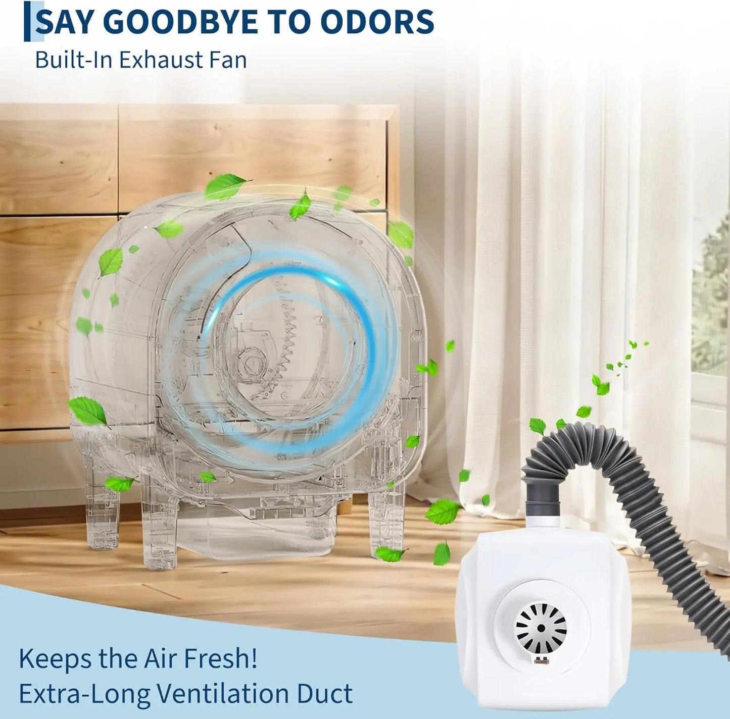 HiMISS WiFi-Enabled Self-Cleaning Litter Box With Infrared Sensors
