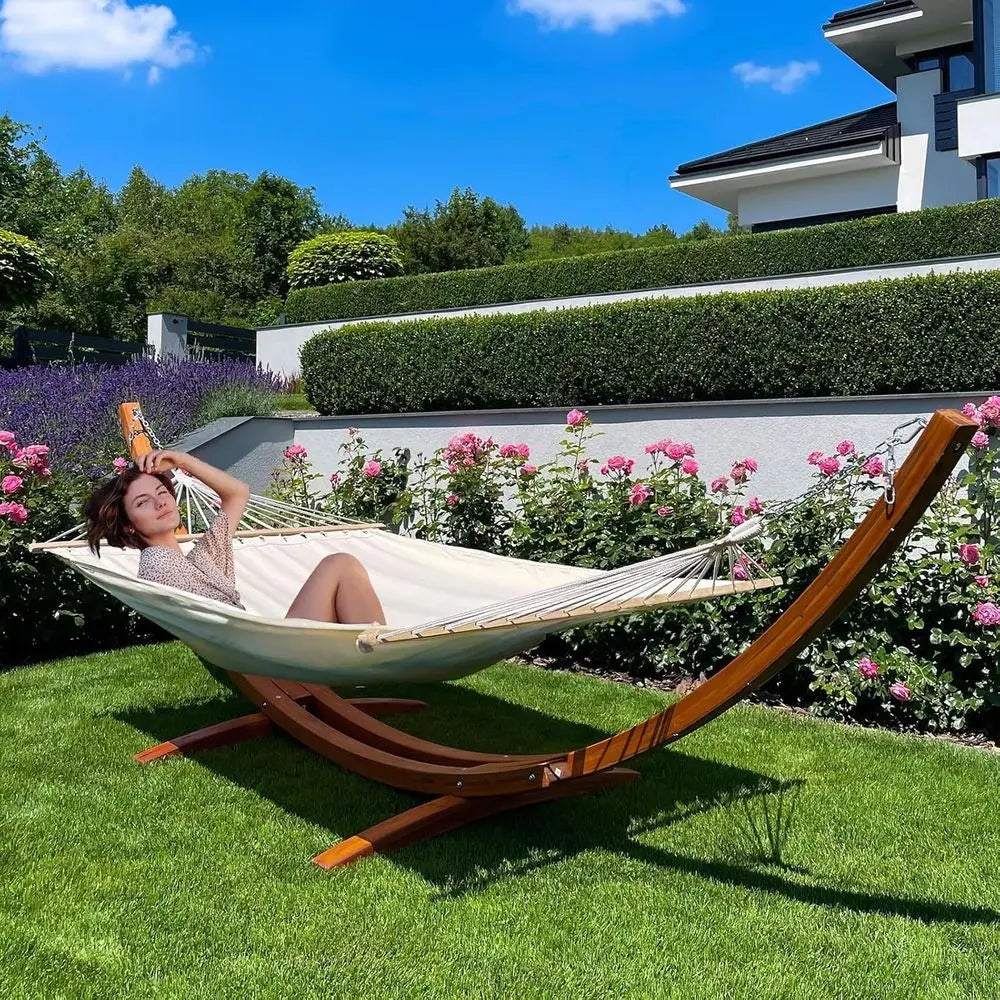 Heavy Duty Two Person Hammock Stand for Outdoor Relaxation