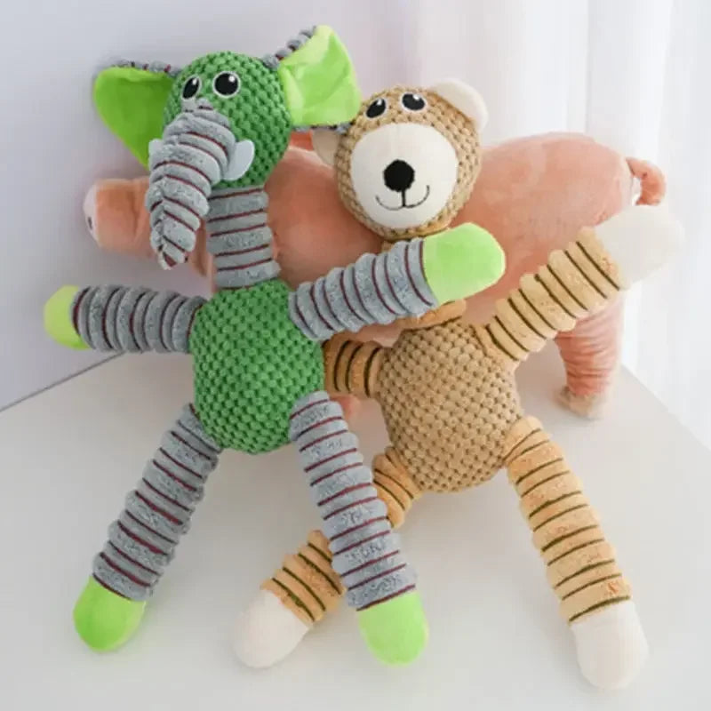 High-concerned Indestructible Large Dog Squeaky Plush Chew Toy For Training