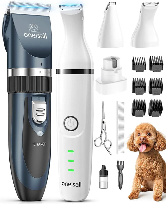 2 In 1 Low Noise Cordless Pet Grooming Clipper Kit