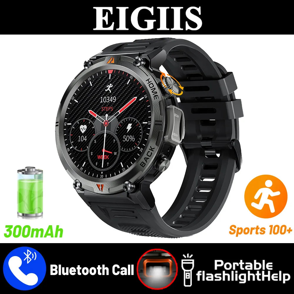 EIGIIS KE3 Smartwatch Bluetooth Health Monitor Heart Rate for Men