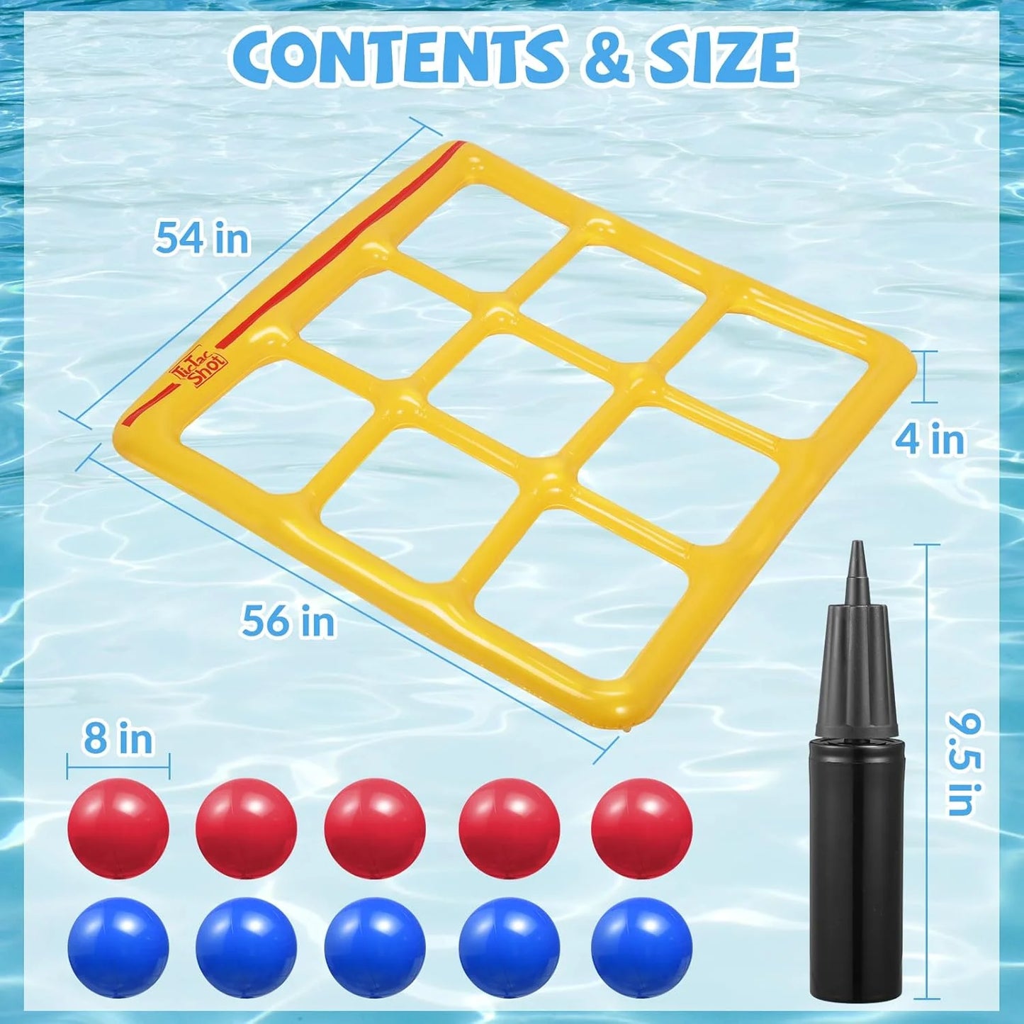 Inflatable Pool Game Set With 10 Balls For Adults Teens Kids 2 To 10 Players