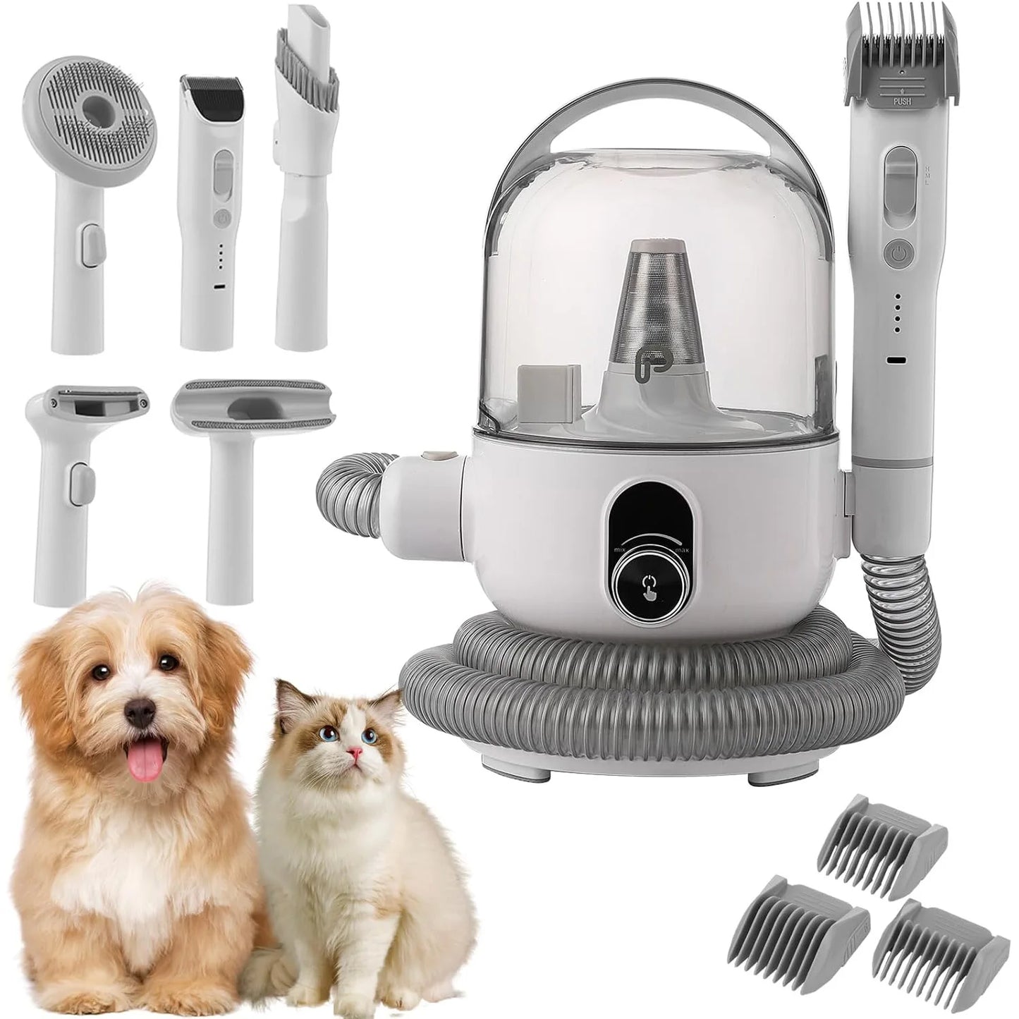 HiMISS Pet Grooming Kit With Vacuum Suction And Tools