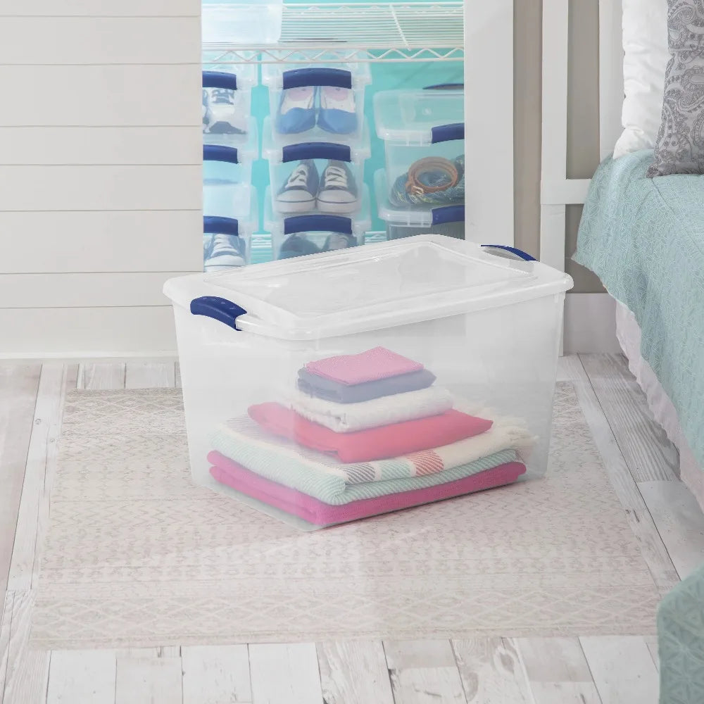 OEINGCN Sterilite Large Storage Bin With Latch Lid