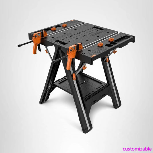 Pegasus 2-In-1 Folding Work Table And Sawhorse Portable Workbench