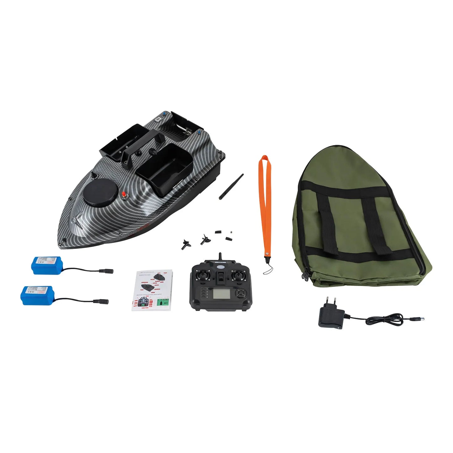 Rechargeable GPS Fishing Bait Boat With Two Batteries Remote Control