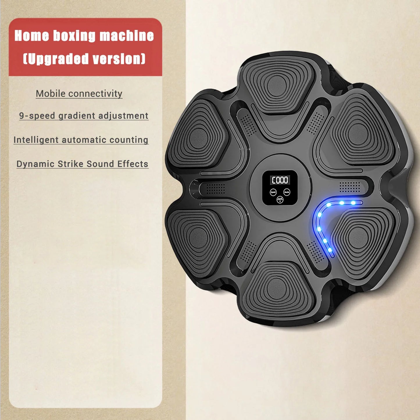Wall Mounted Musical Boxing Machine Digital Target Training