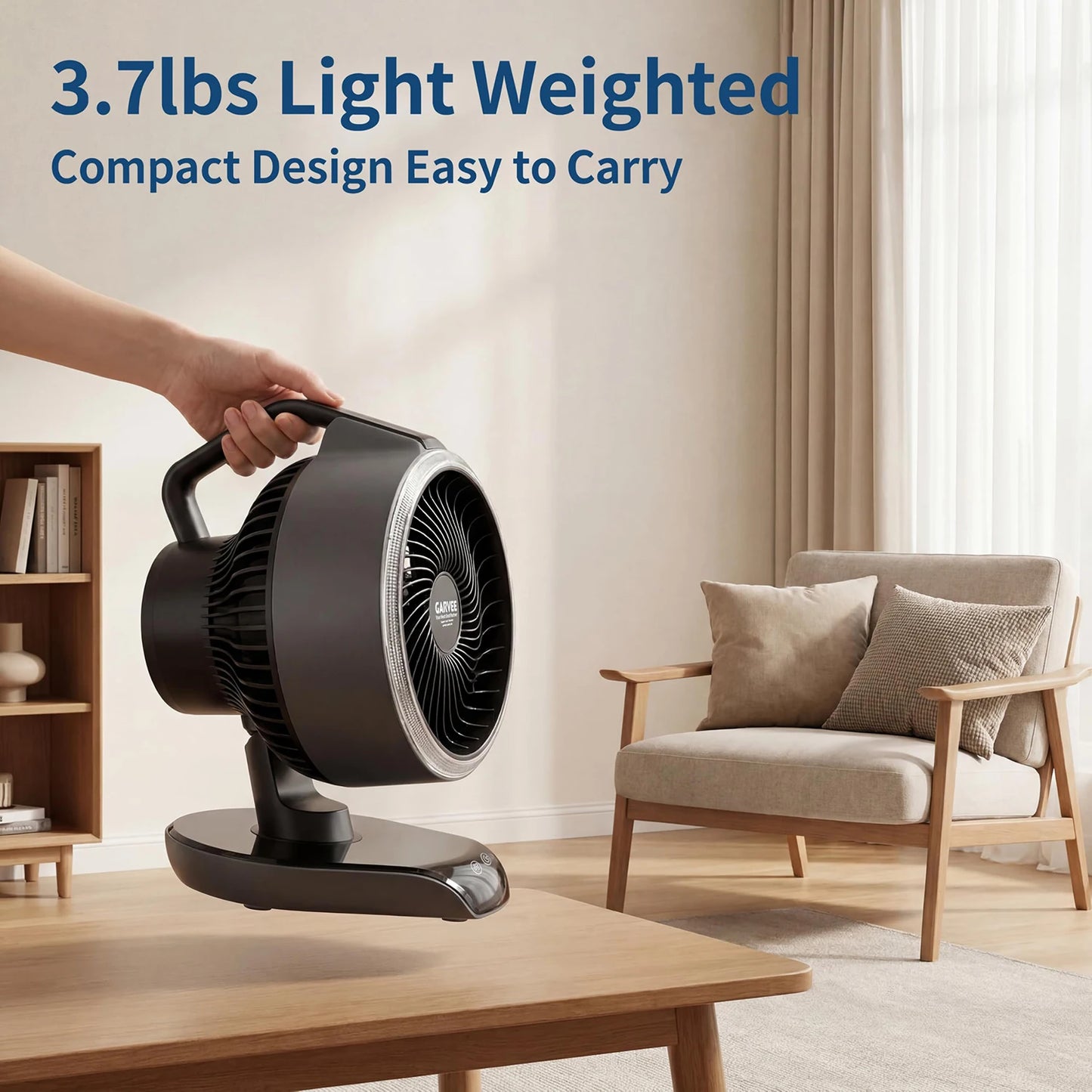 Himiss Portable Camping Fan With LED Light And Timer