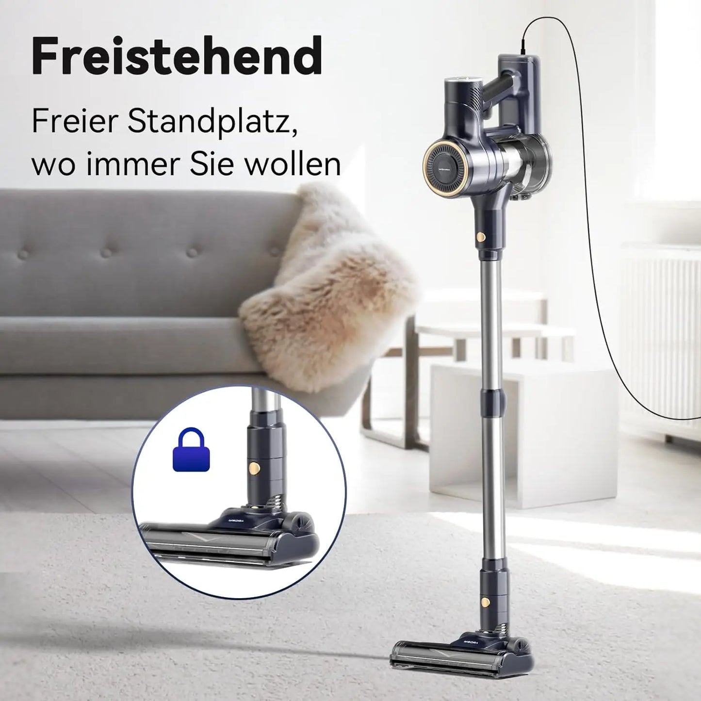 INSE Corded Vacuum Cleaner 600W 23KPa With Dry Floor Mode