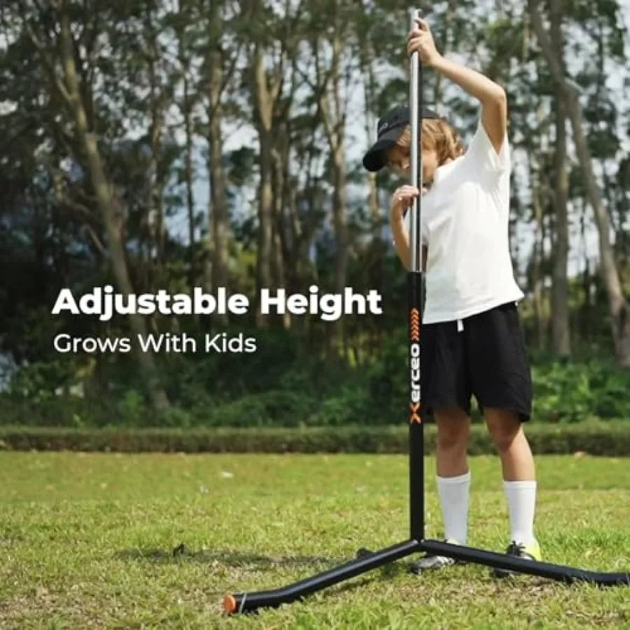 Youth Baseball Swing Trainer Adjustable Height Batting Auto Reset Ball