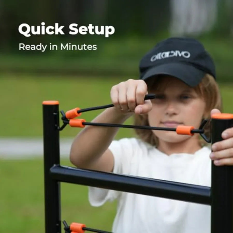 Youth Baseball Swing Trainer Adjustable Height Batting Auto Reset Ball