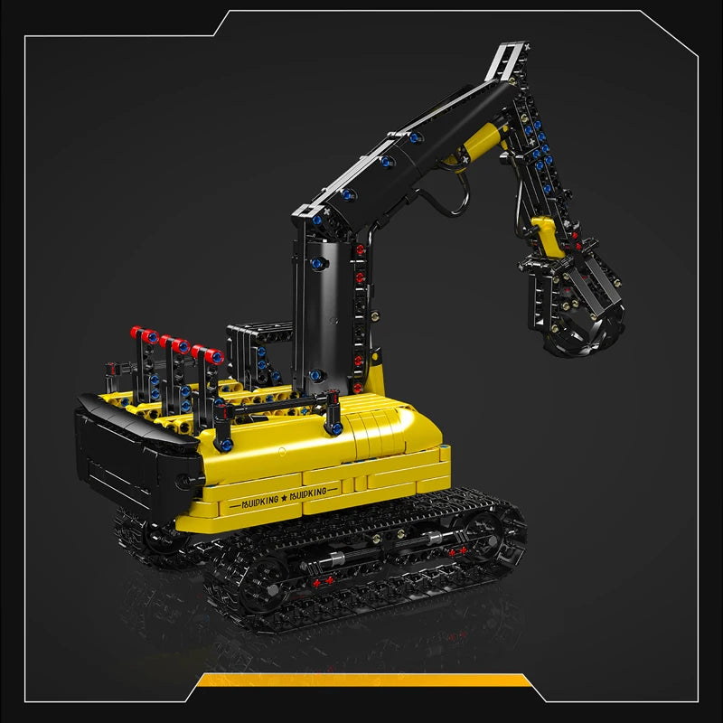 Mould King 17077 Hydraulic Log Grapple Engineering Truck Brick Set