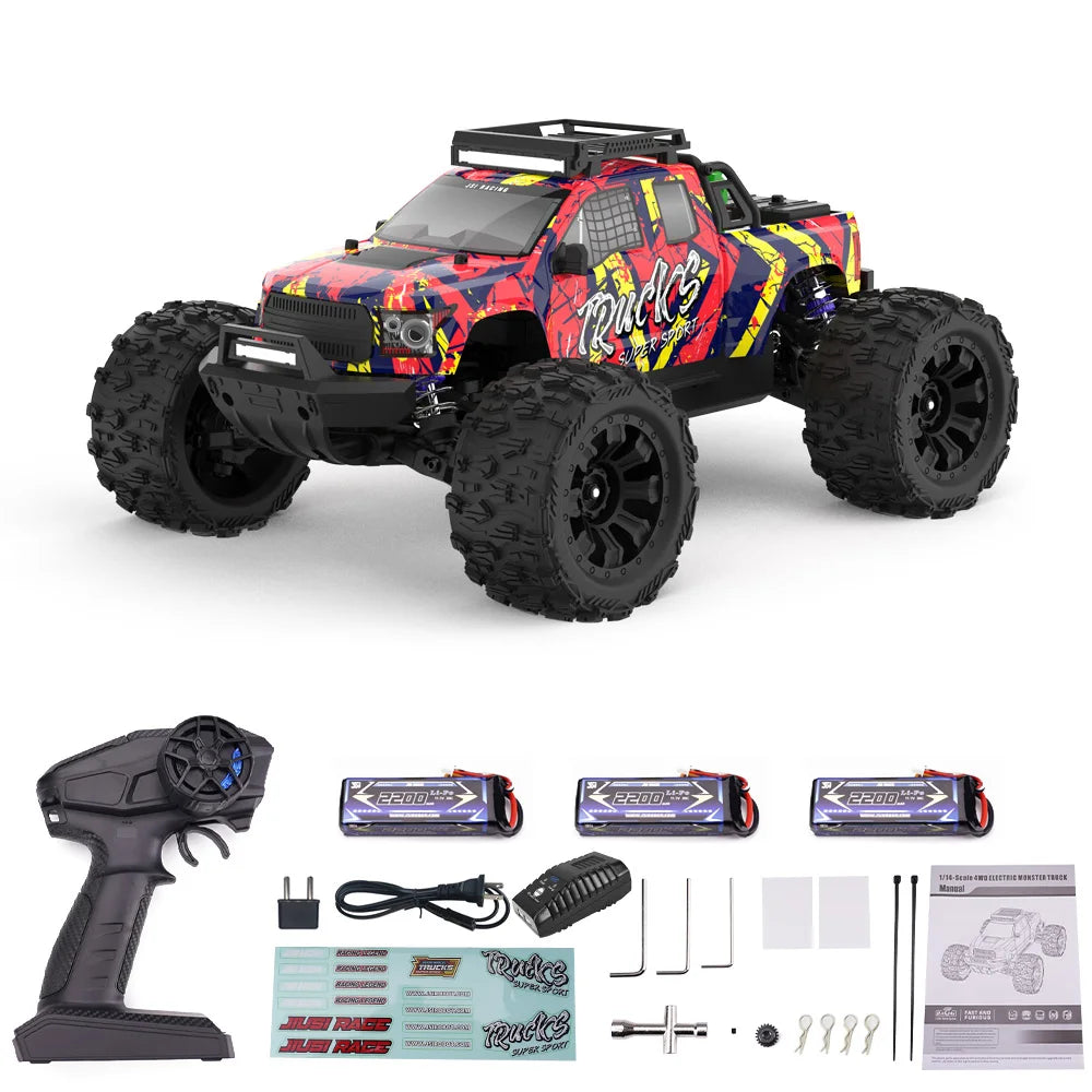 JIUSICE Brushless 2.4G RC Truck 4WD High Speed Off Road
