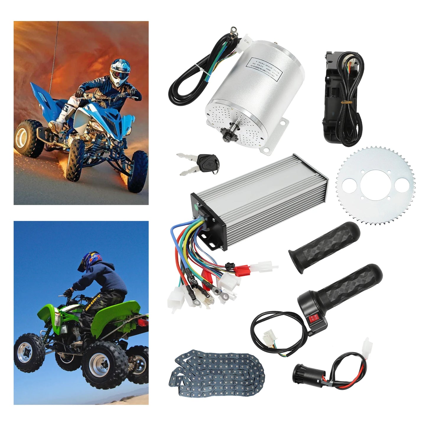 Brushless 48-72V 3000W Motor Kit With Controller And Throttle