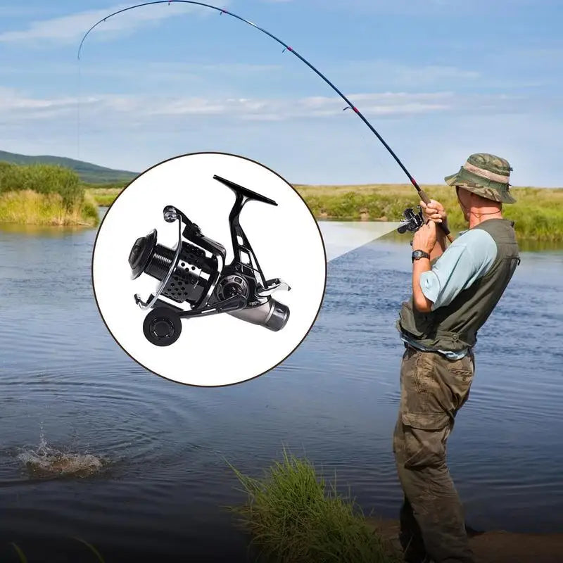 Spincast Fishing Reel Long Distance Saltwater Surf Casting Ergonomic Handle