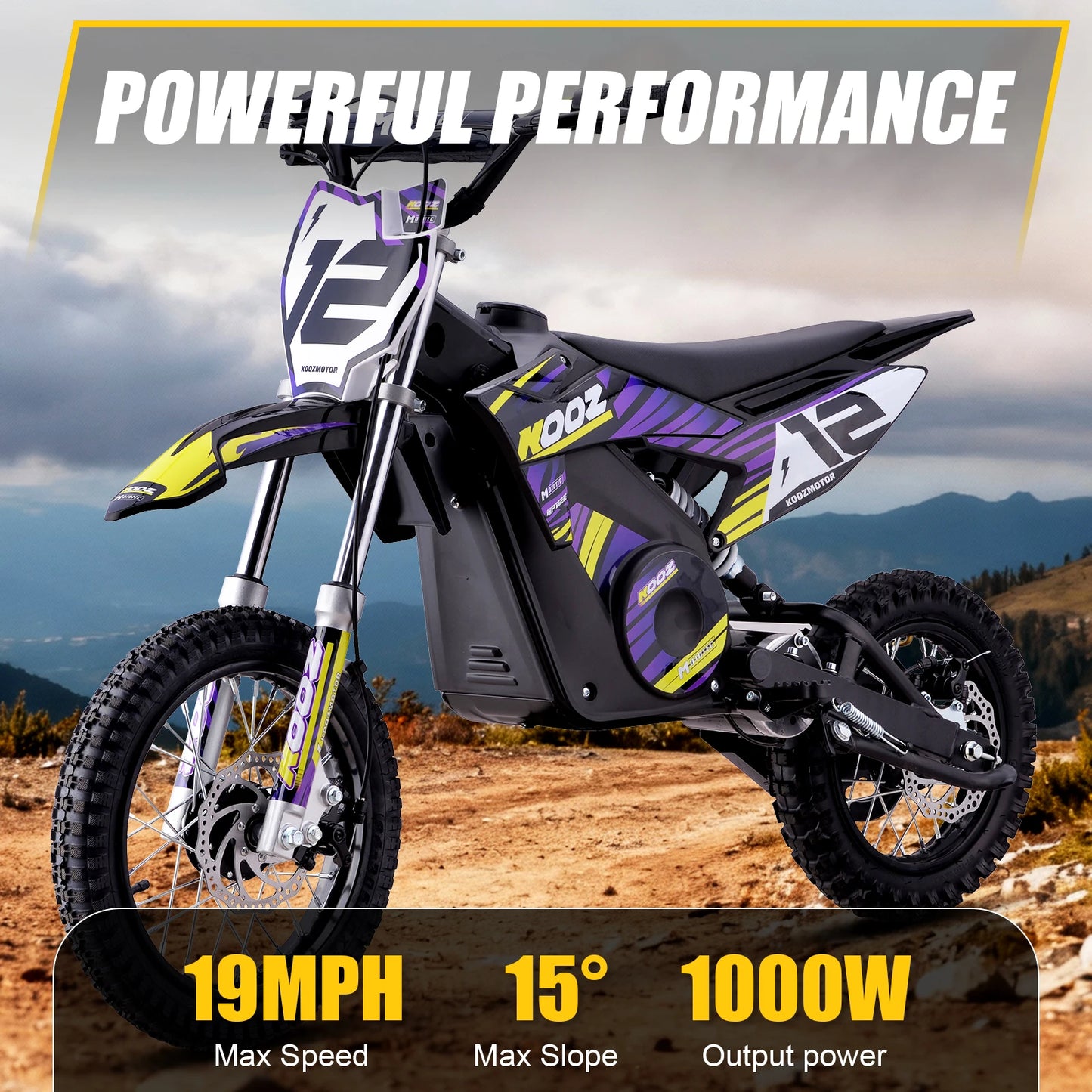 KOOZ HP112E Pro 36V 1000W Electric Dirt Bike For Kids