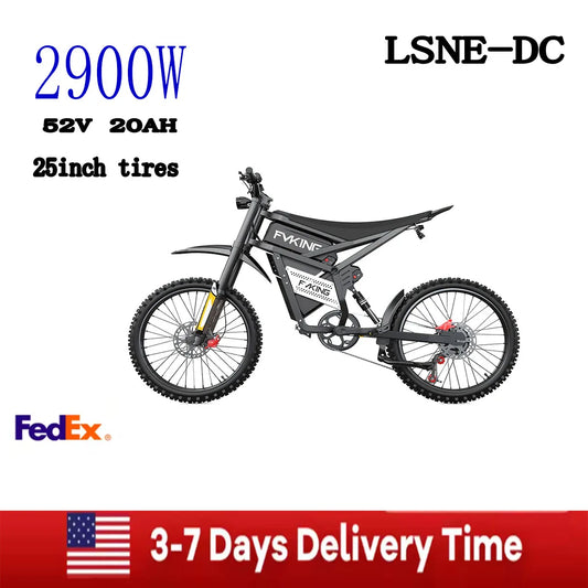 Electric Mountain Bike Dual Battery 2900W 52V Off Road