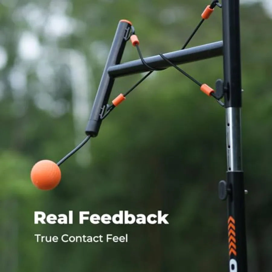 Youth Baseball Swing Trainer Adjustable Height Batting Auto Reset Ball
