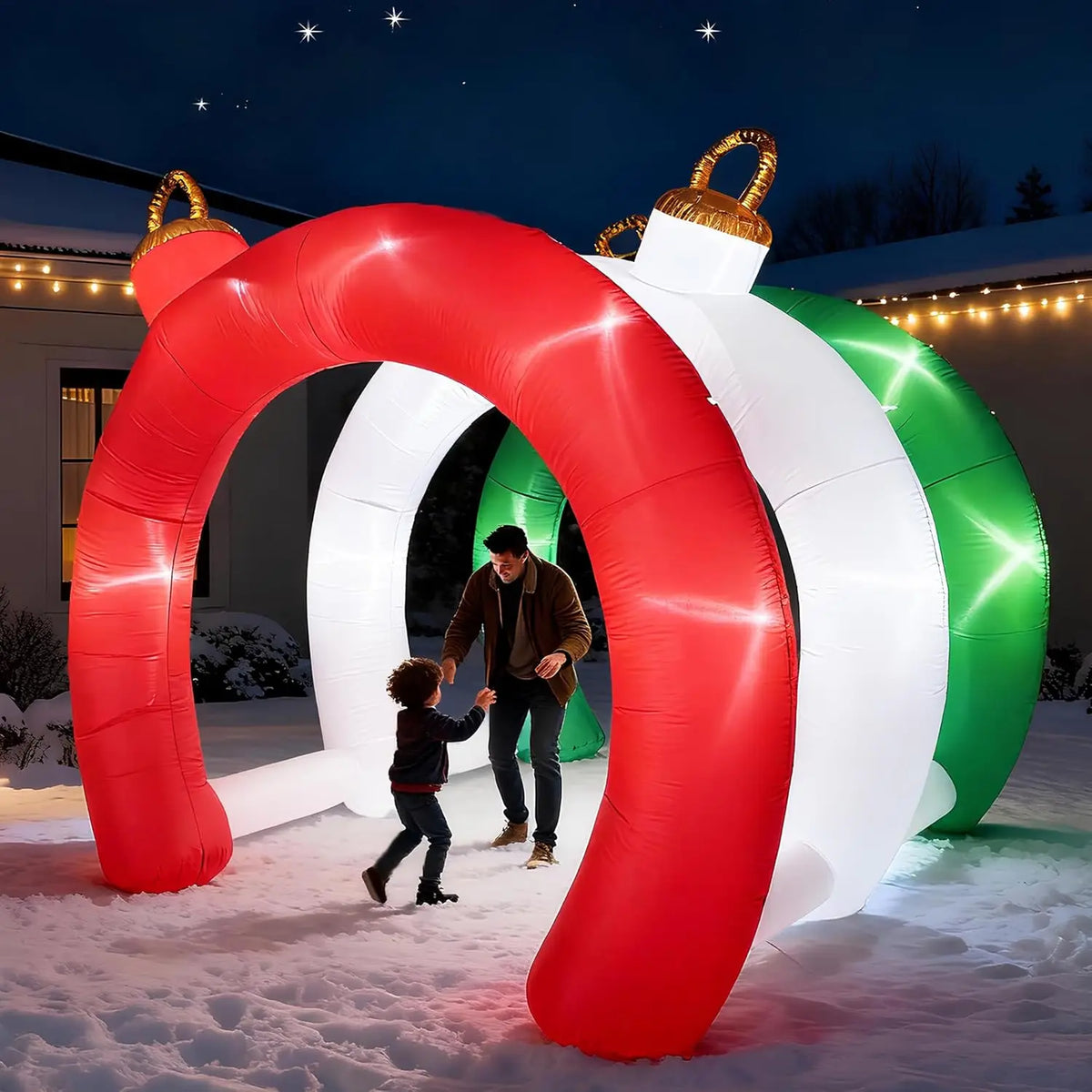SHXI Christmas Inflatable Ornament Tunnel Archway Outdoor Holiday Decoration