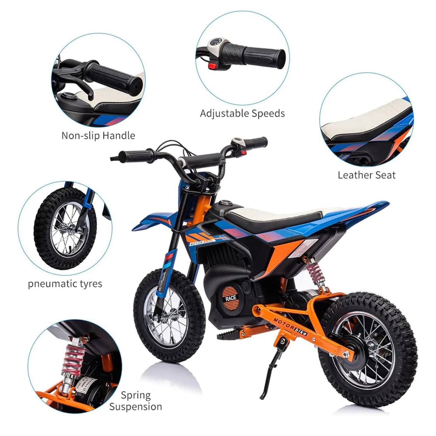 HiMISS 24V 250W Electric Dirt Bike For Kids With Suspension