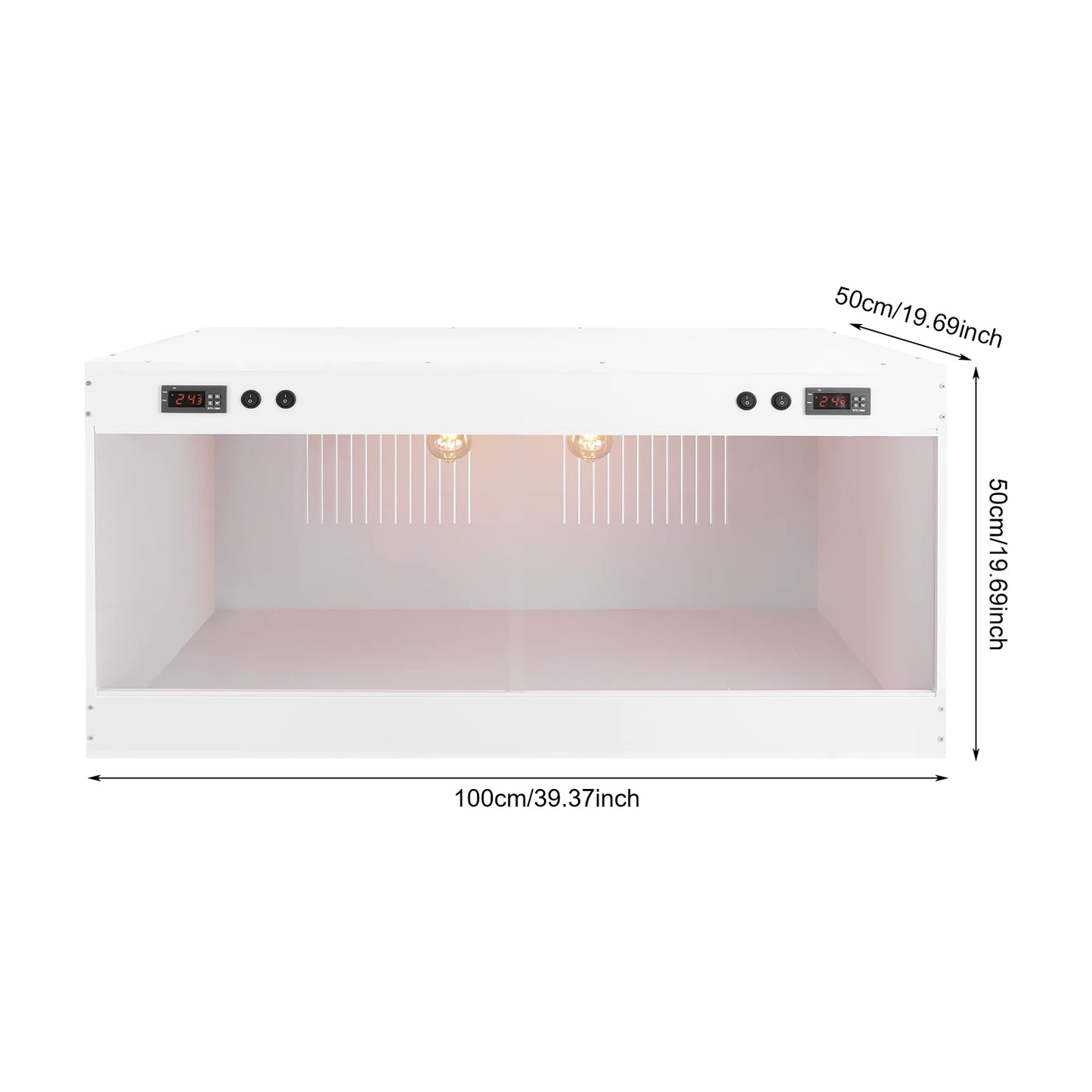 PVC Reptile Terrarium With Temperature Controller And E27 Bulb Holders