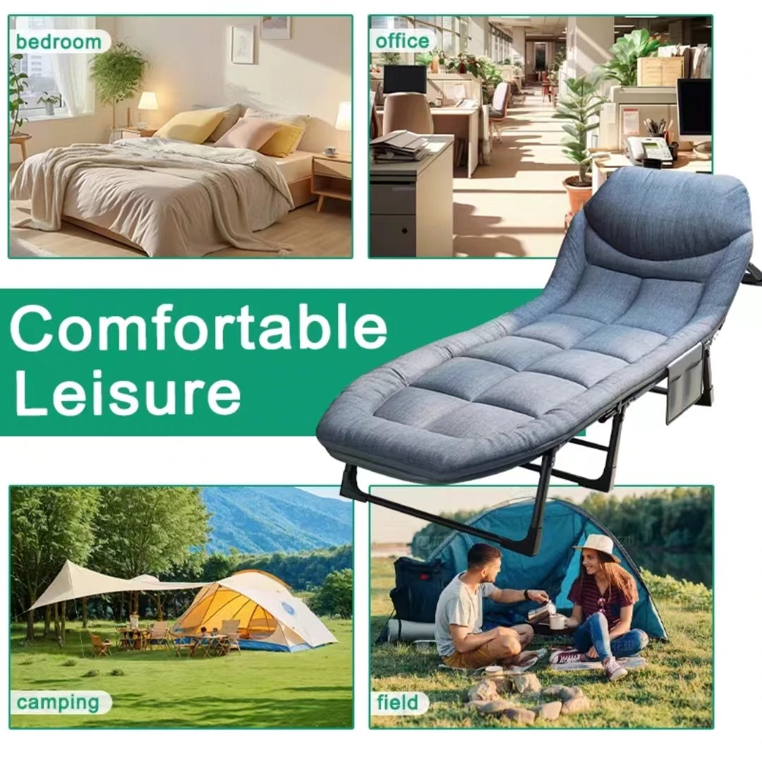 Aoran Portable Folding Lounge Chair With Side Pocket