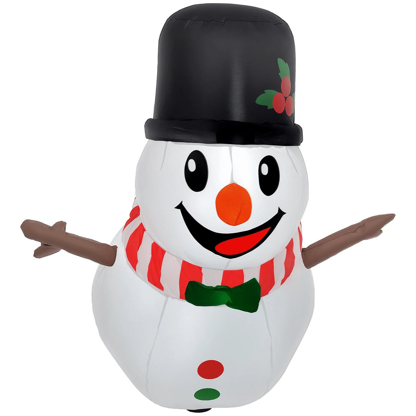 3.4' Christmas Inflatables Hanging Snowman with White LED Lights, Blow-Up Outdoor Christmas Decorations for Lawn Garden Party