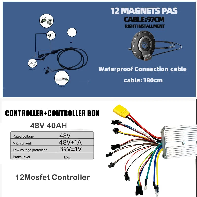 Jueshuai 48V 500W Ebike Conversion Kit Brushless Hub Motor Battery