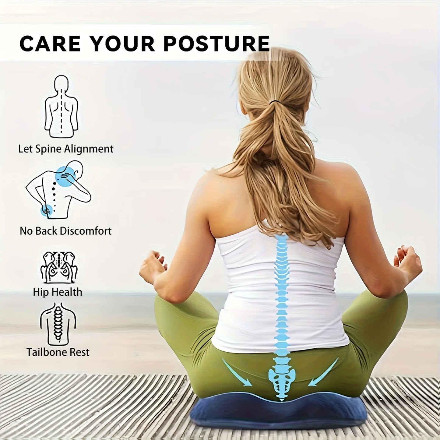Memory Foam Donut Pillow Coccyx Seat Cushion for Pregnant Tailbone
