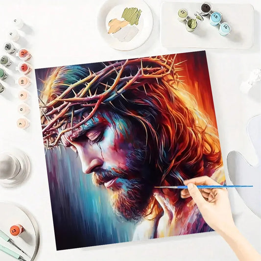 Region Jesus Paint By Numbers For Adult Diy Art Craft Kit HandPainted On Canvas Valentines Gift Religious Home Decor