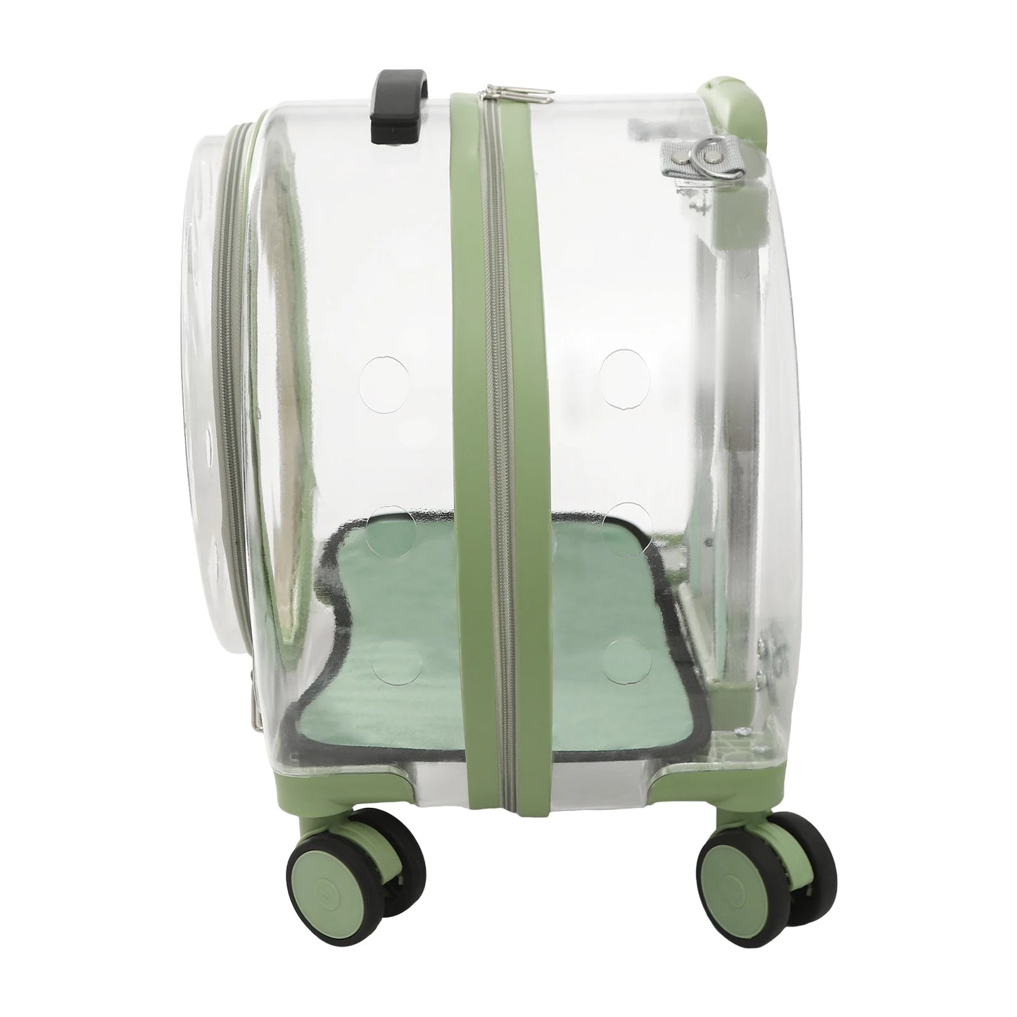 Rolling Cat Carrier With Wheels Telescopic Handle For Travel