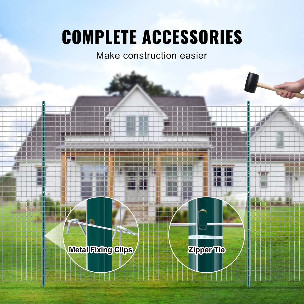 SucceBuy Heavy Duty Steel T-Post Fence Stakes for Outdoor Fencing